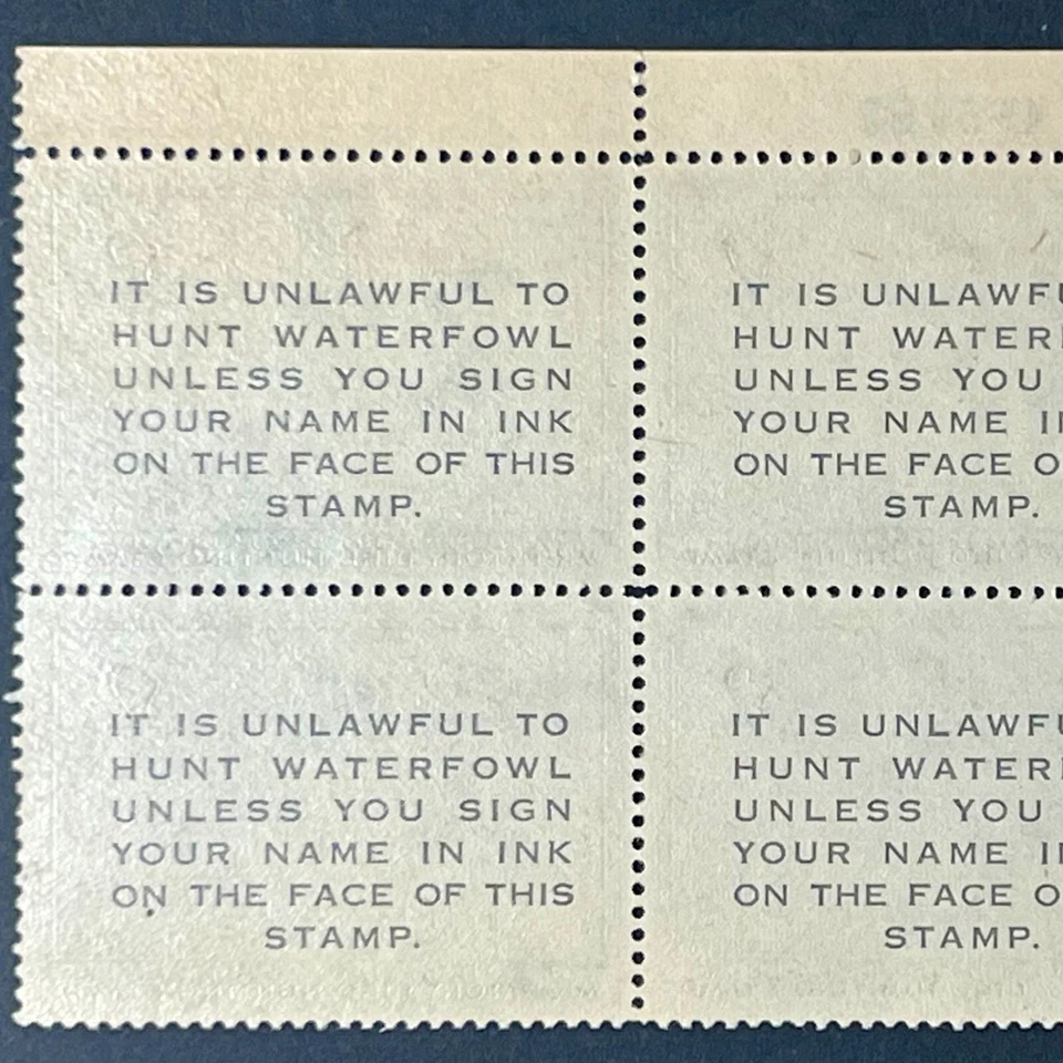 1955 US #RW22 - Federal Duck Stamps, Plate No Block of (6), Blue Geese, OG, MNH - Image 4 of 4