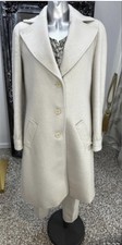Emporio Armani Virgin/wool Cream Ladies Coat. Uk Size 10.