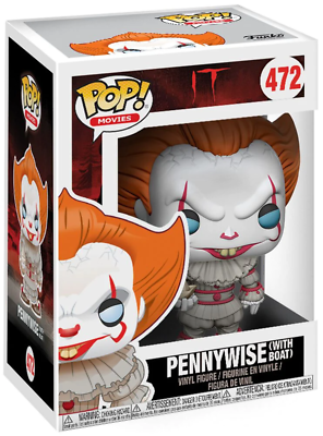 FUNKO POP! MOVIES IT: PENNYWISE W/ BOAT #472 (BLUE EYES) | eBay