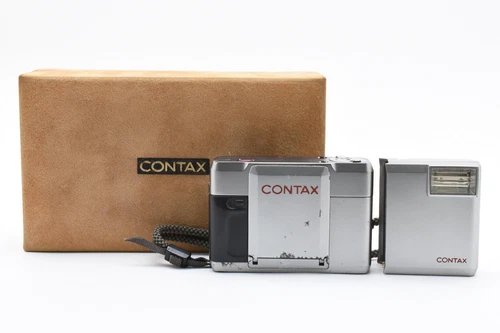 [Excellent+5 w/Box] CONTAX T Silver Rangefinder 35mm Film Camera From JAPAN