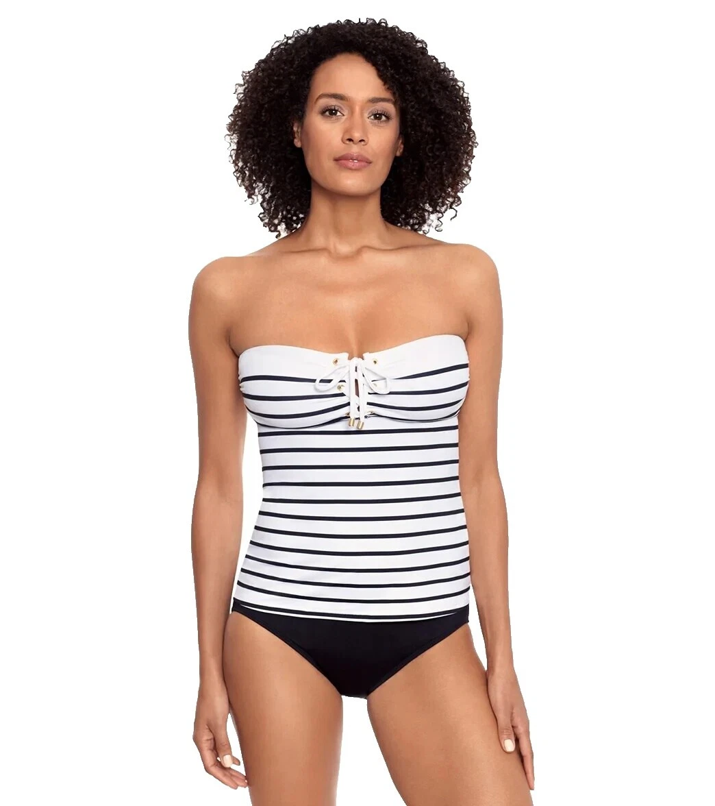 Traje de baño a rayas blancas Lauren Ralph Lauren para Mujeres