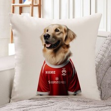 Nottingham Golden Retriever Cushion Personalised Football Cover Dog DFC503