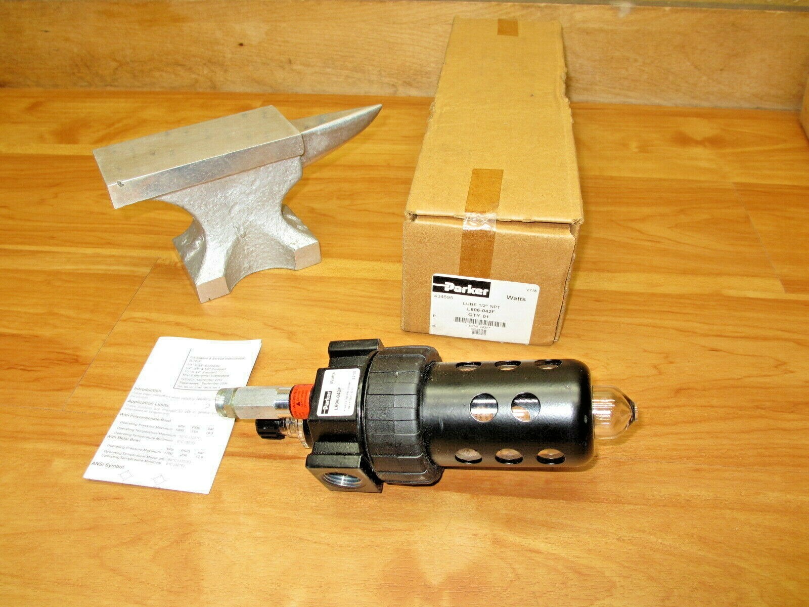 Parker L606-042F *NEW* Pneumatic Lubricator 1/2" NPT Watts 434695 Inline