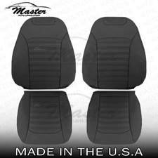 2013 - 2017 Ford Fusion Edge FRONT Black Leather Seat Covers, Perforated 4PCS