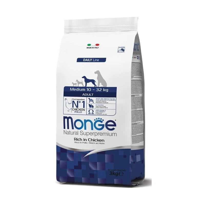 Crocchette per Cani Monge Natural Superpremium Medium Adult Pollo e Riso 12 kg - Immagine 4 di 4