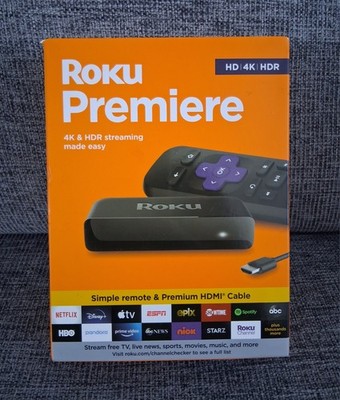 Roku Premiere HD/4K/HDR Streaming Media Player 3920R New Sealed 