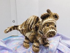 Handmade Crochet Baby Dragon Plushie- Brown