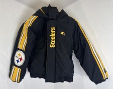Pittsburgh Steelers 90  s Starter Kids Hooded Jacket - Youth Medium