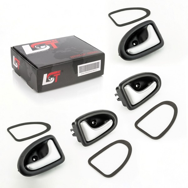 Set 4X TüRgriff TüRöFfner Innen Vorne LR Silber-Schwarz FüR Renault Trafic II 2-image