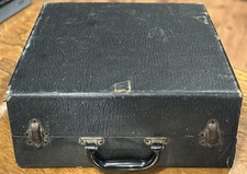 Vintage Black Leather Typewriter / Phonograph / Suitcase Box Only thumbnail