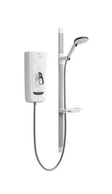 Mira Advance Flex Thermostat elektrische Dusche 9,8 kW weiß chrom 1.1785.004   
