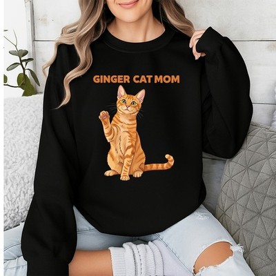 Ginger Cat Mom lustiges süßes faul orangefarbenes Tabby Katzenliebhaber Damen Sweatshirt