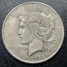 1934-S Peace Silver Dollar VF Very Fine Semi Key Date Tough Coin