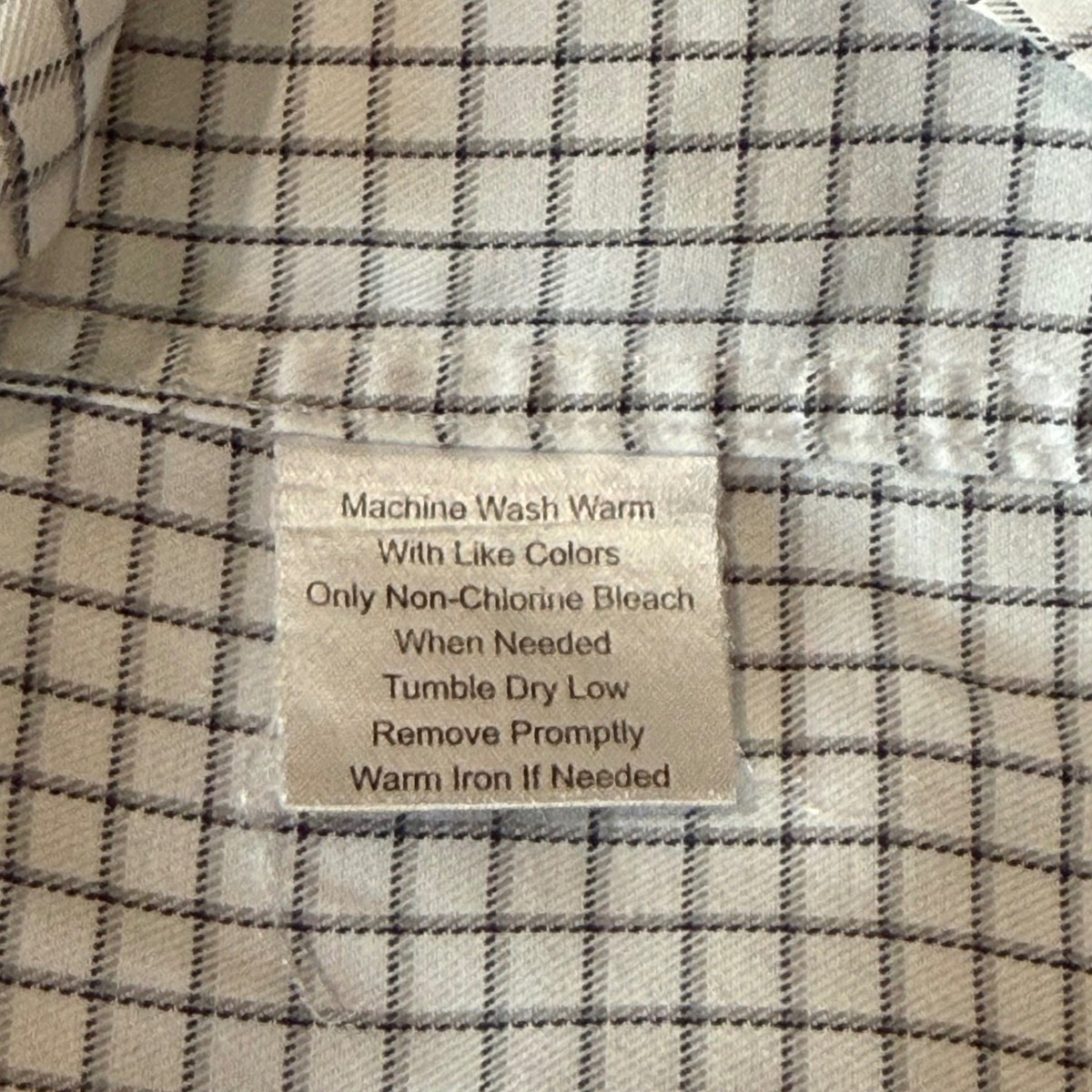Jos A Bank 1905 Tailored Fit Non Iron Shirt Mens 16.5 35 White Grid Check Cotton View 6
