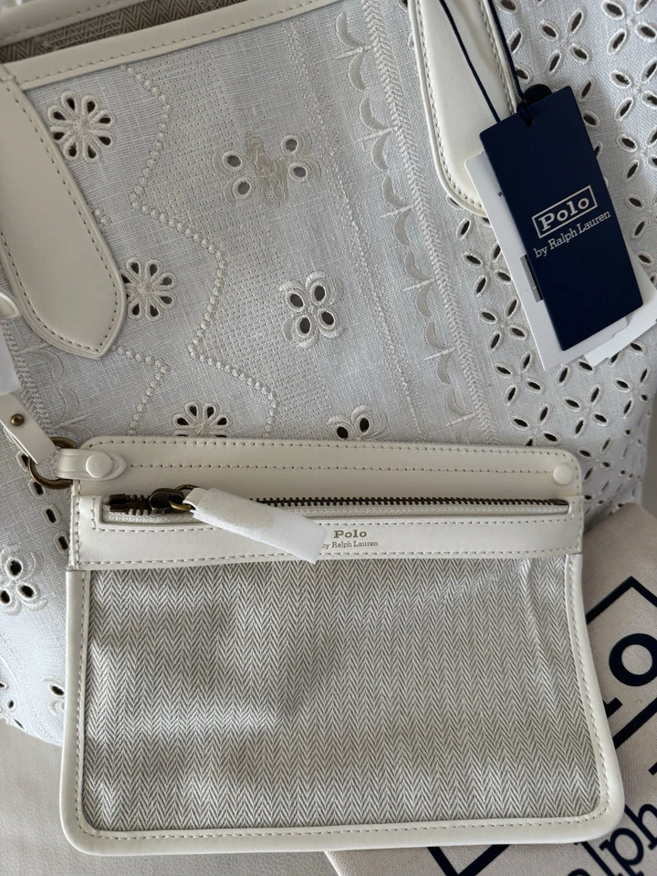 BNWT POLO RALPH LAUREN Eyelet  Bellport Tote Bag RRP530  - Image 3 of 4