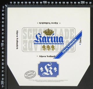 12 Original Vintage Karina (Germany) 8 x 100g & 4 x 50g Chocolate Wrappers 1970s