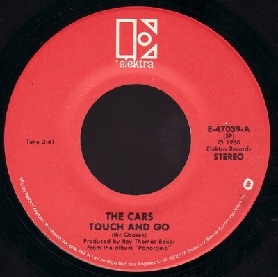 Cars - Touch And Go - Used Vinyl Record 7 - G8100z