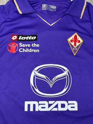 maglia calcio Fiorentina vintage MUTU Lotto Save The Children MAZDA 2010 2011 XL - Foto 6 di 12