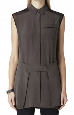 Women AllSaints Blouse Khaki Silk