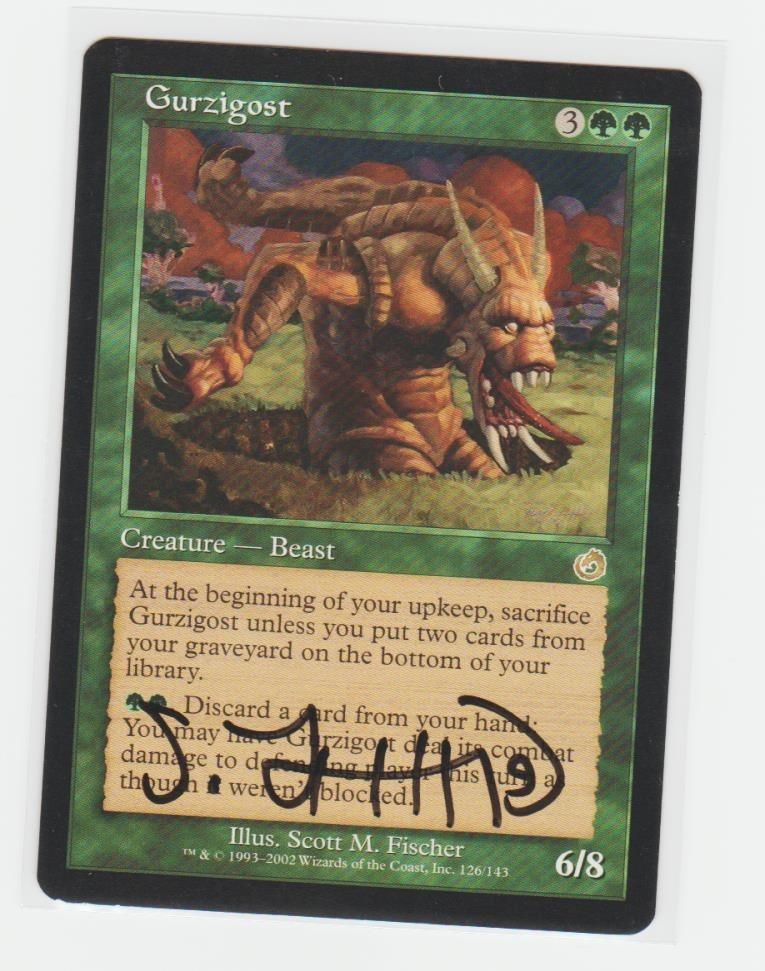 Magic the Gathering ~ Gurzigost  ~ LP ~ Torment ~ Signed by Artist #3