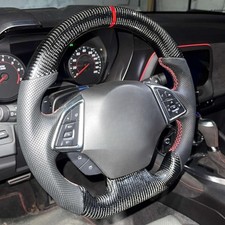 Real Carbon Fiber Steering Wheel For Chevrolet Camaro 2016-2024 With Heated Real Carbon Fiber Steering Wheel For Chevrolet Camaro 2016-2024 With Heated