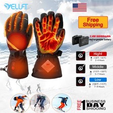 Heated Gloves Electric Rechargeable 2x4000mah Battery Hand Warm Thermal Winter