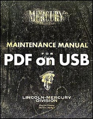 1960-1961 Mercury Shop Manuell Auf USB Montclair Monterey Meteor 60 Comet Dienst