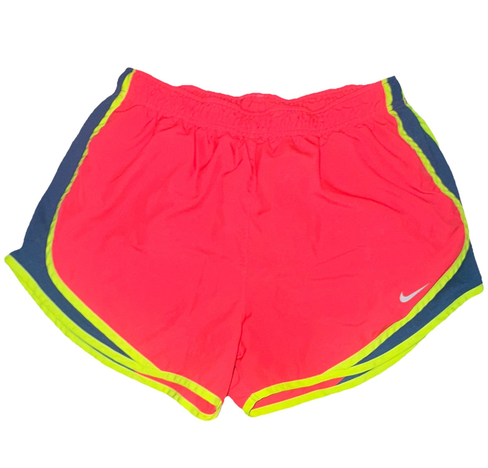 Nike Dri-FIT Women's Pink Athletic Running Shorts Mid Rise Mesh Elastic L