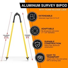 Tripod Bipod Survey Thumb Release for Prism Pole Survey Total Station Equipment