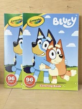Lot 2-Crayola BLUEY Jumbo Coloring  Activity Book 96 Pages with Sticker Sheet