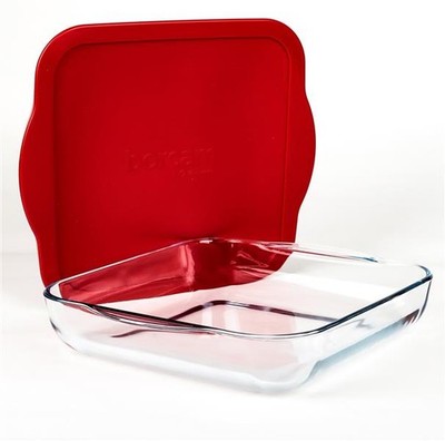 Auflaufform Glas mit Deckel Eckig Groß Lasagneform Borcam