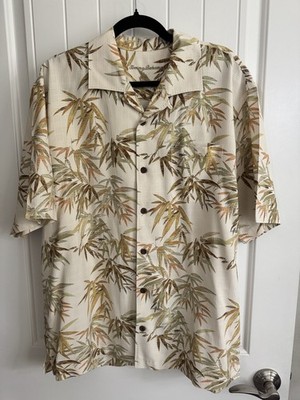Tommy Bahama Silk ''Bamboo Forest'' Short Sleeve Camp Shirt - Size L