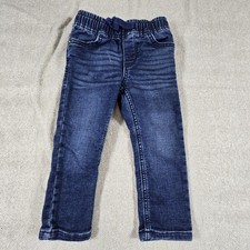 OshKosh B'gosh Denim Jeans Boys 2T Distressed Look Blue Elastic Waist