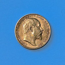 1910 Edward VII Half Sovereign Coin 22ct Gold 4.00g