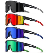 4pcs Polarized Sport Sunglasses Men Cycling Driving Fishing UV Protection Sun...