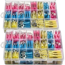 640/240pcs Heat Shrink Butt Wire Connectors Waterproof Crimp Splice Terminal Kit