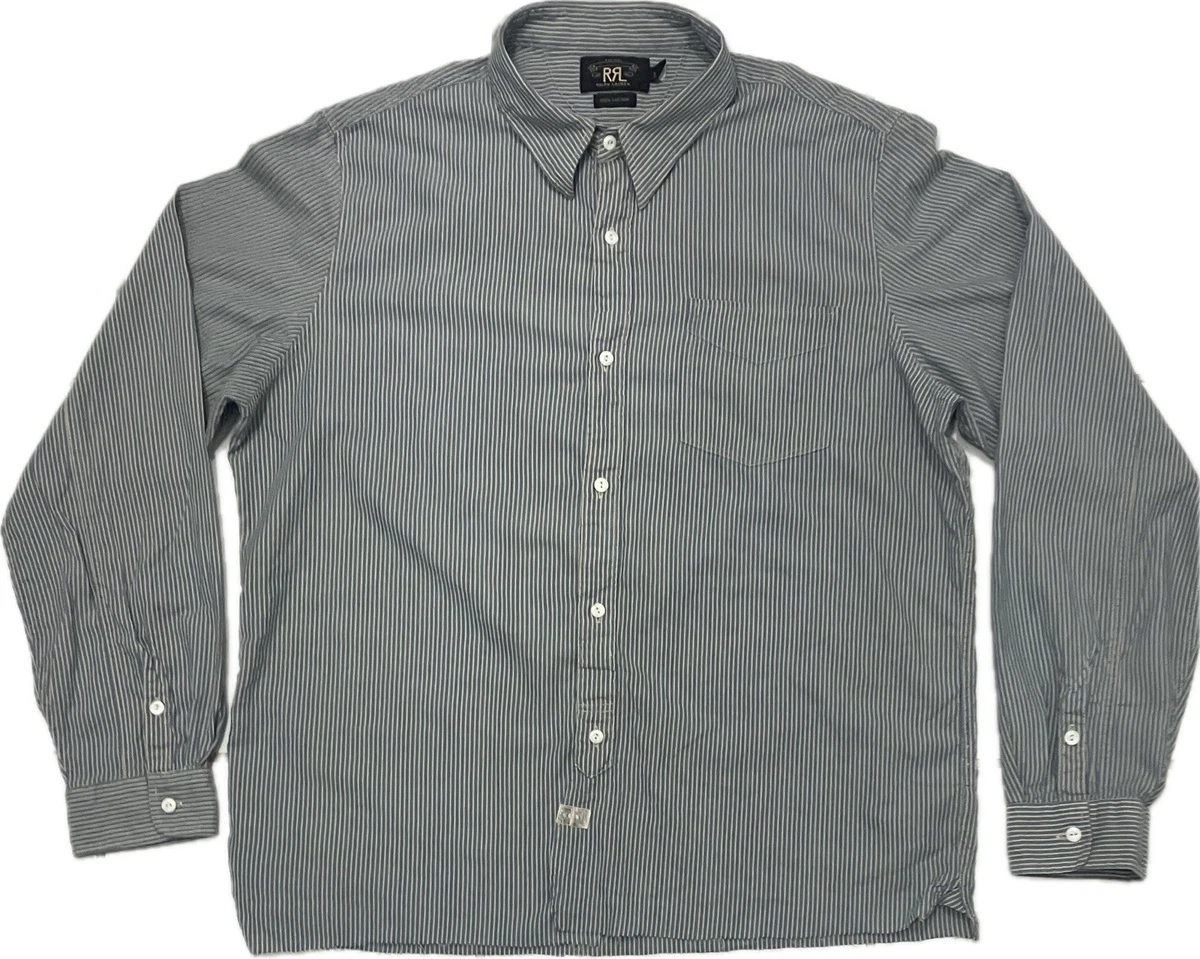 RRL Regular Fit Striped Casual Button-Down Shirts for Men for sale