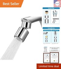 360  Twist Faucet Aerator with Dual-Spray - NSF/ANSI Certified Chrome Finish