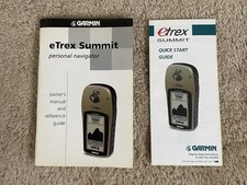 Garmin eTrex Summit Personal Navigator Manual & Quick Start Guide