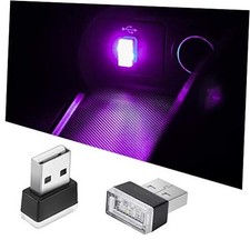 2Pcs USB LED Atmosphere Lights Mini Car Interior Accessories Ambient Lamp
