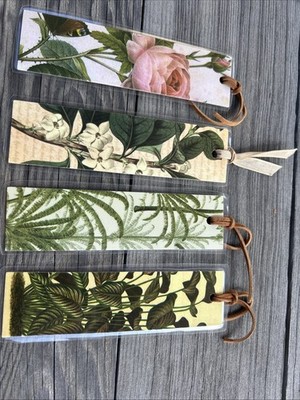 4 Floral Fauna Theme Bookmarks 