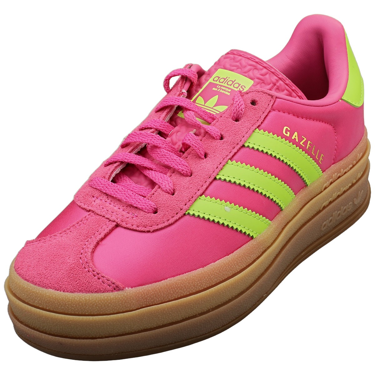 adidas Gazelle Bold Womens Fashion Trainers in Purple Green Gum – 6 UK adidas Gazelle Bold Womens Fashion Trainers in Purple Green Gum – 6 UK