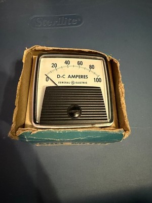 NEW GE GENERAL ELECTRIC 0-100 DC AMPERES PANEL METER GAUGE