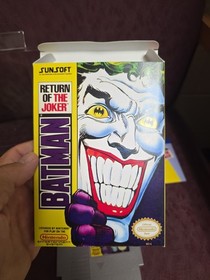 NES Batman Return Of The Joker. Box & Manual Are Reproduction. Game Is Authentic