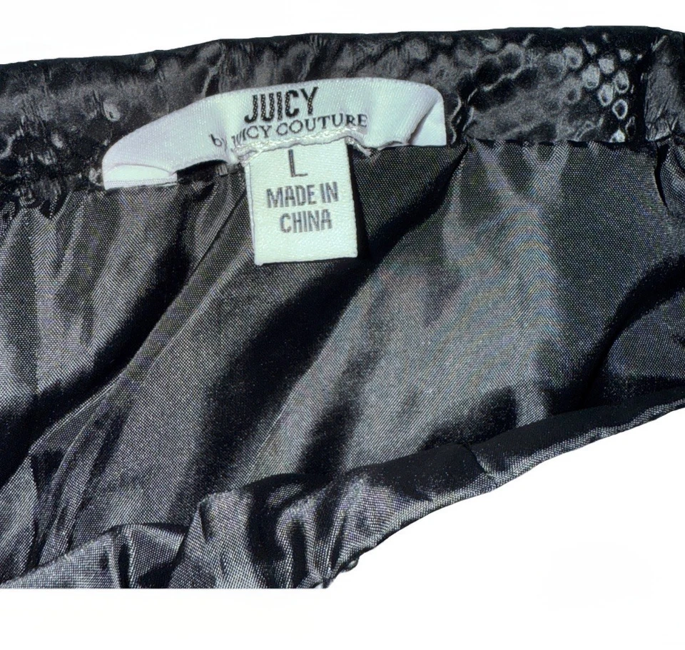 Minifalda Juicy Couture con estampado de serpiente imitación cuero fiesta club grande forrada Foto 2 de 3