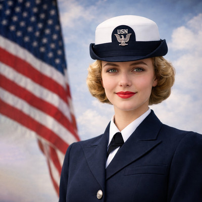Vintage US Navy Ladies Dress Uniform Hat