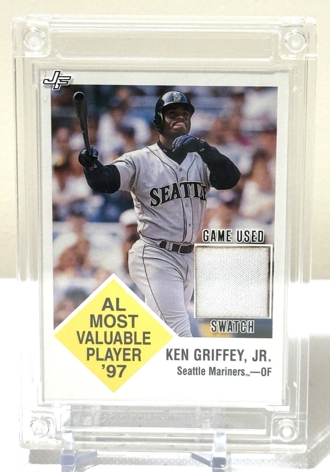 Ken Griffey Jr. MVP 2024 Jersey Fusion Game Used Swatch #KGJ99 1999 MVP Card