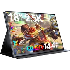 EVICIV 2K 144Hz 18" QHD Portable Gaming Monitor 100 DCI-P3 Gaming FreeSync HDR