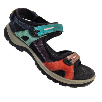 ECCO Yucatan Sport OffRoad Sandal Sz 11.5 Multicolor Nubuck Suede Hiking Walking