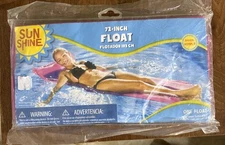 Sunshine Inflatable Adult Mat Raft Mattress Swimming Pool Float 72-inch 183 cm